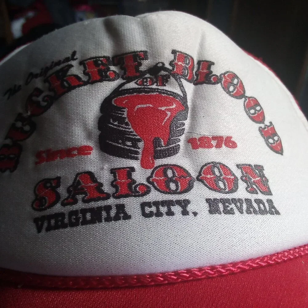 Bucket Of Blood Saloon Nevada Rope Snap Trucker Hat Cap